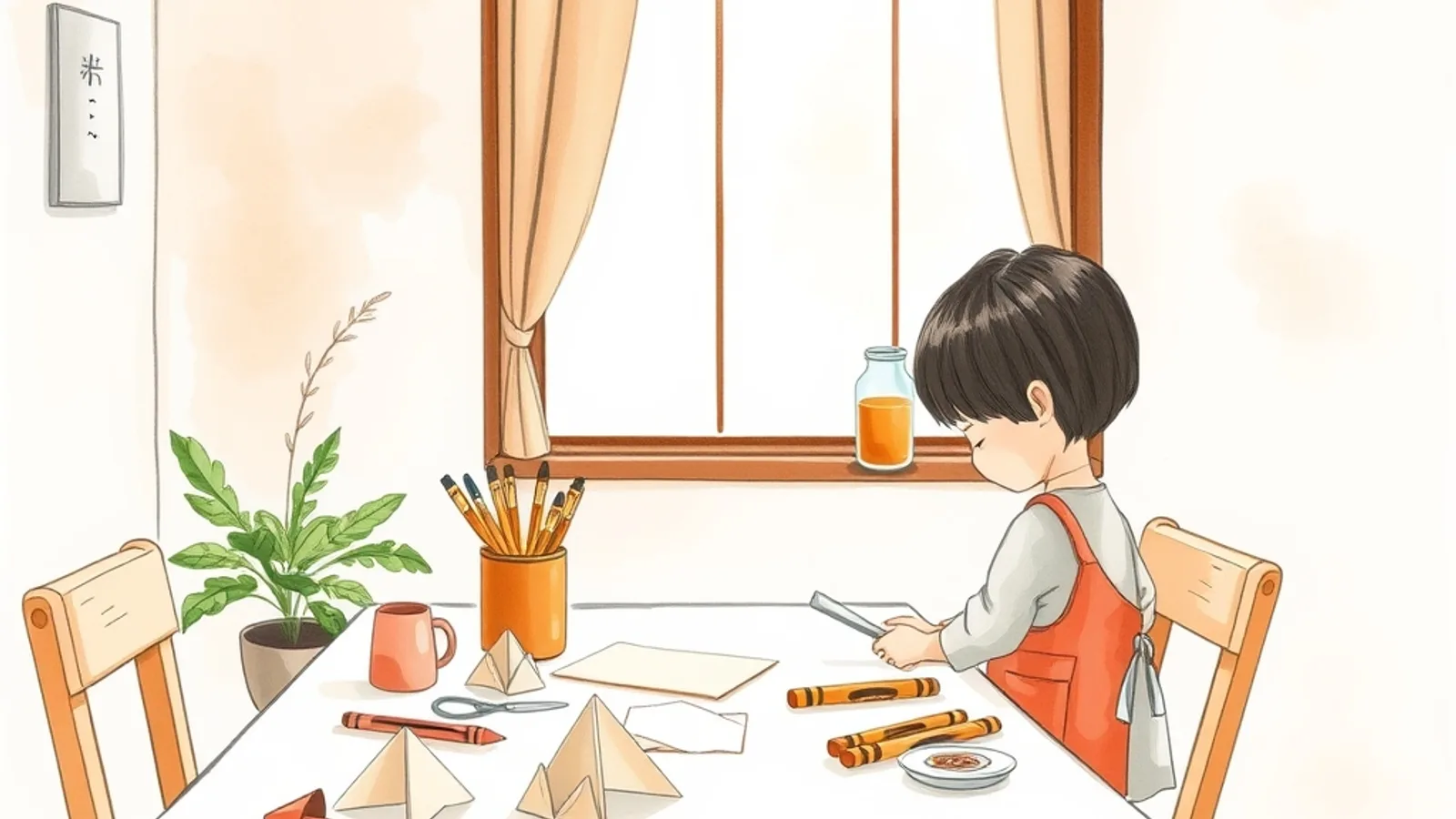 シール貼りアート台紙