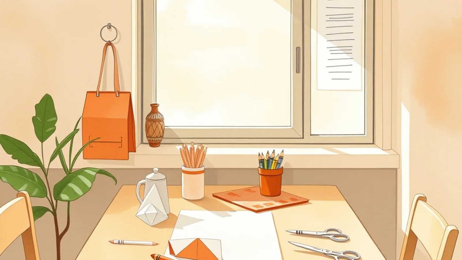 紙で作る時計の工作