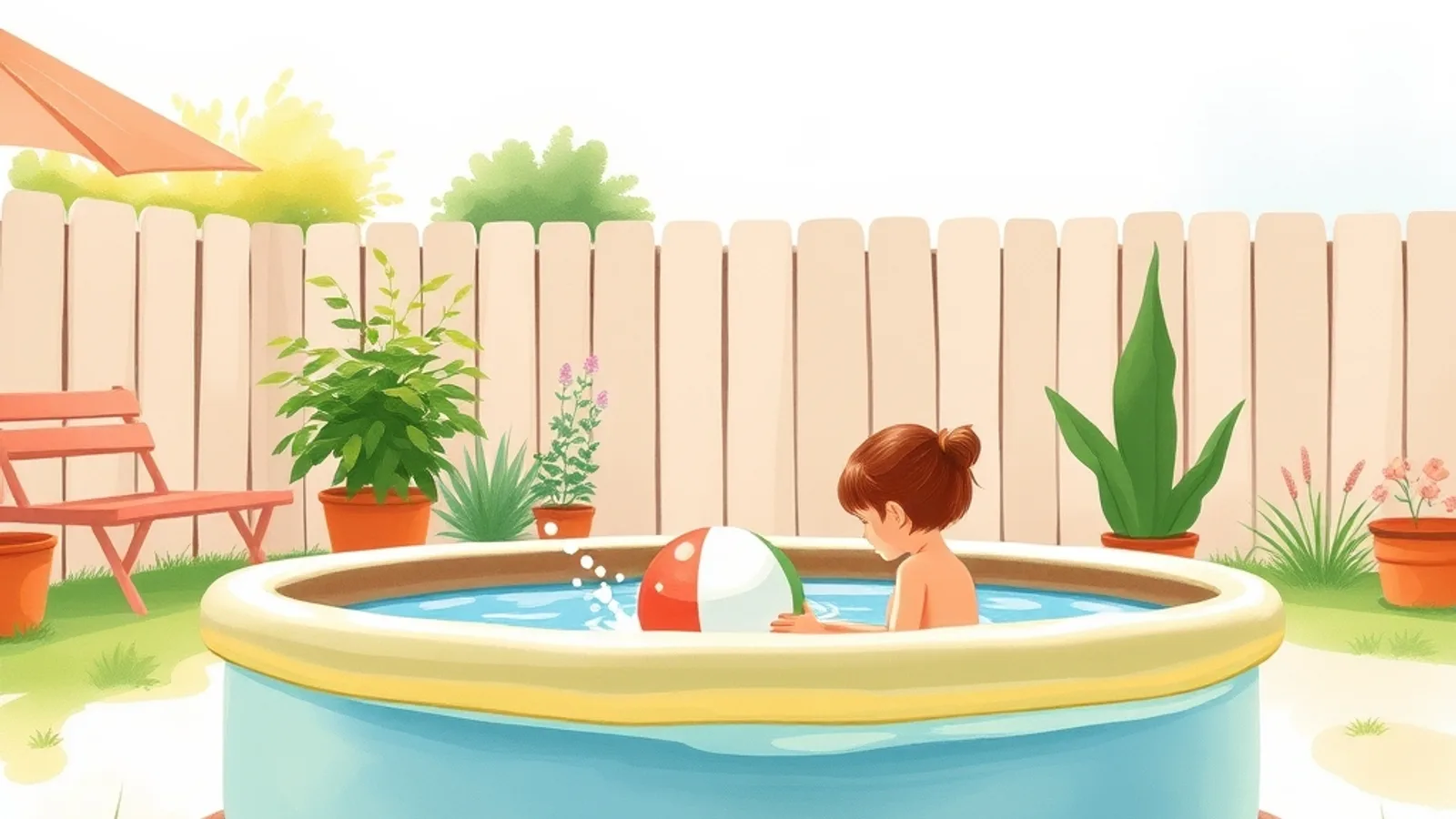 猛暑の家こもり1日（0-1歳）：冷房部屋で水遊び風＆お昼寝